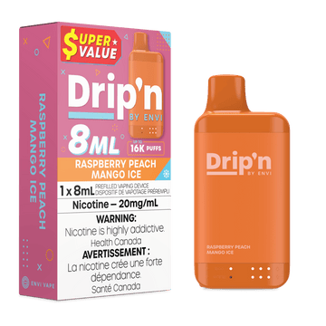 Drip'n 8mL - Raspberry Peach Mango Ice - Vapor Shoppe