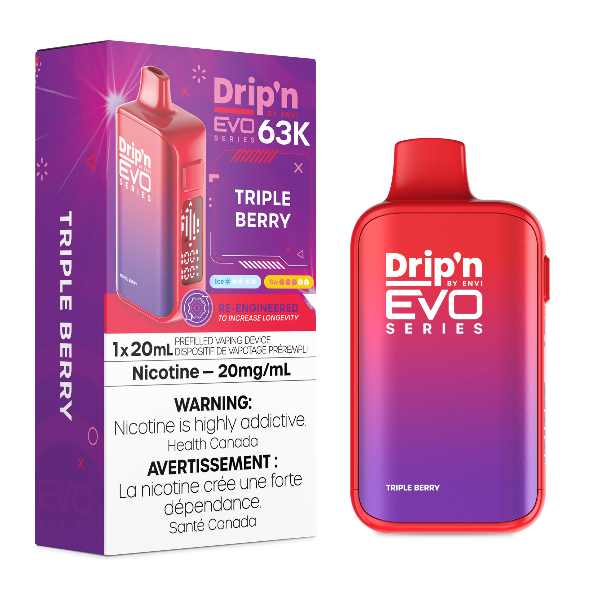 Drip'n EVO 63K - Triple Berry Vapor Shoppe Drip'n EVO 63K - Triple Berry Vapor Shoppe