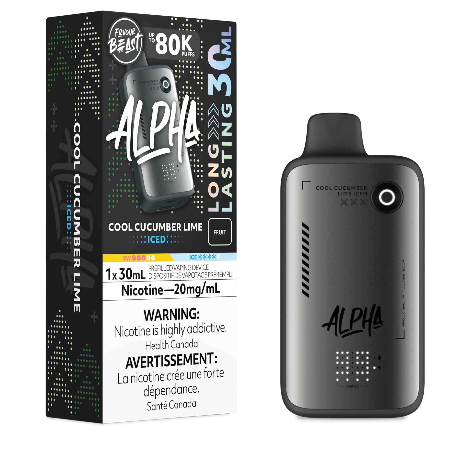 Flavour Beast Alpha 80K Cool Cucumber Lime Iced Disposable Vape, 30mL - Vapor Shoppe Flavour Beast Alpha 80K Cool Cucumber Lime Iced Disposable Vape, 30mL - Vapor Shoppe