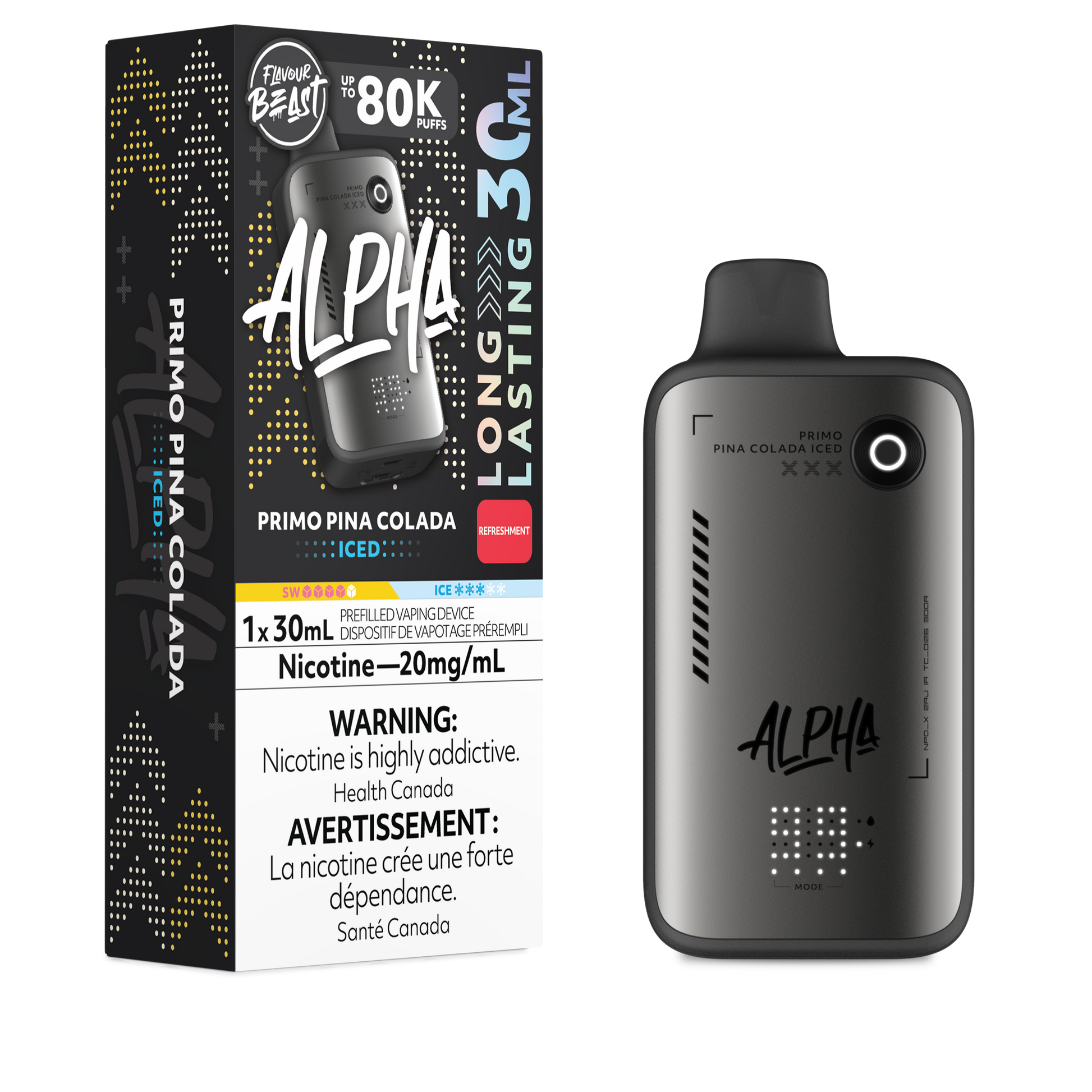Flavour Beast Alpha 80K Primo Pina Colada Iced Disposable Vape, 30mL - Vapor Shoppe Flavour Beast Alpha 80K Primo Pina Colada Iced Disposable Vape, 30mL - Vapor Shoppe