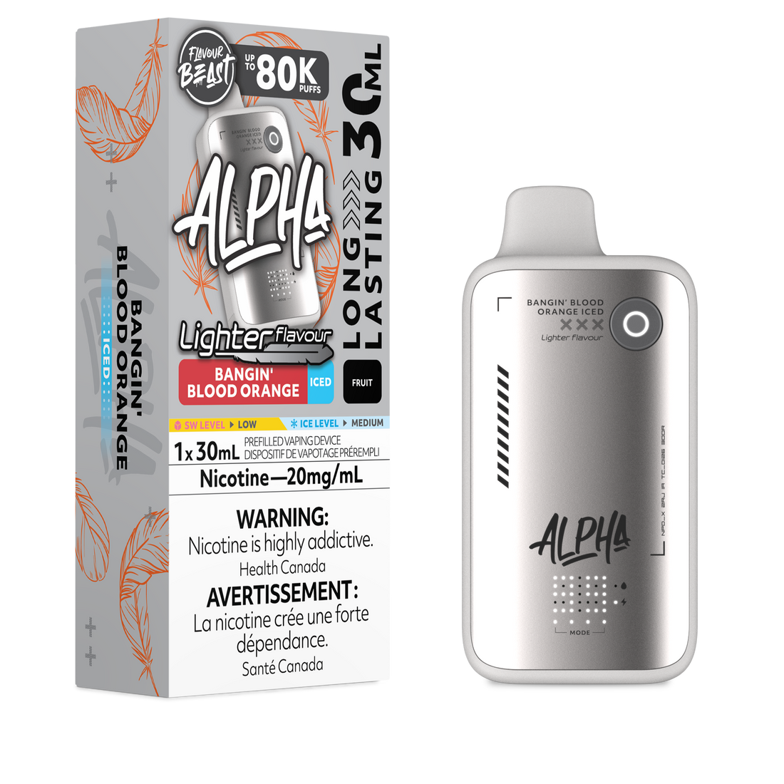Flavour Beast Alpha 80K - L.S Bangin' Blood Orange Iced - Vapor Shoppe