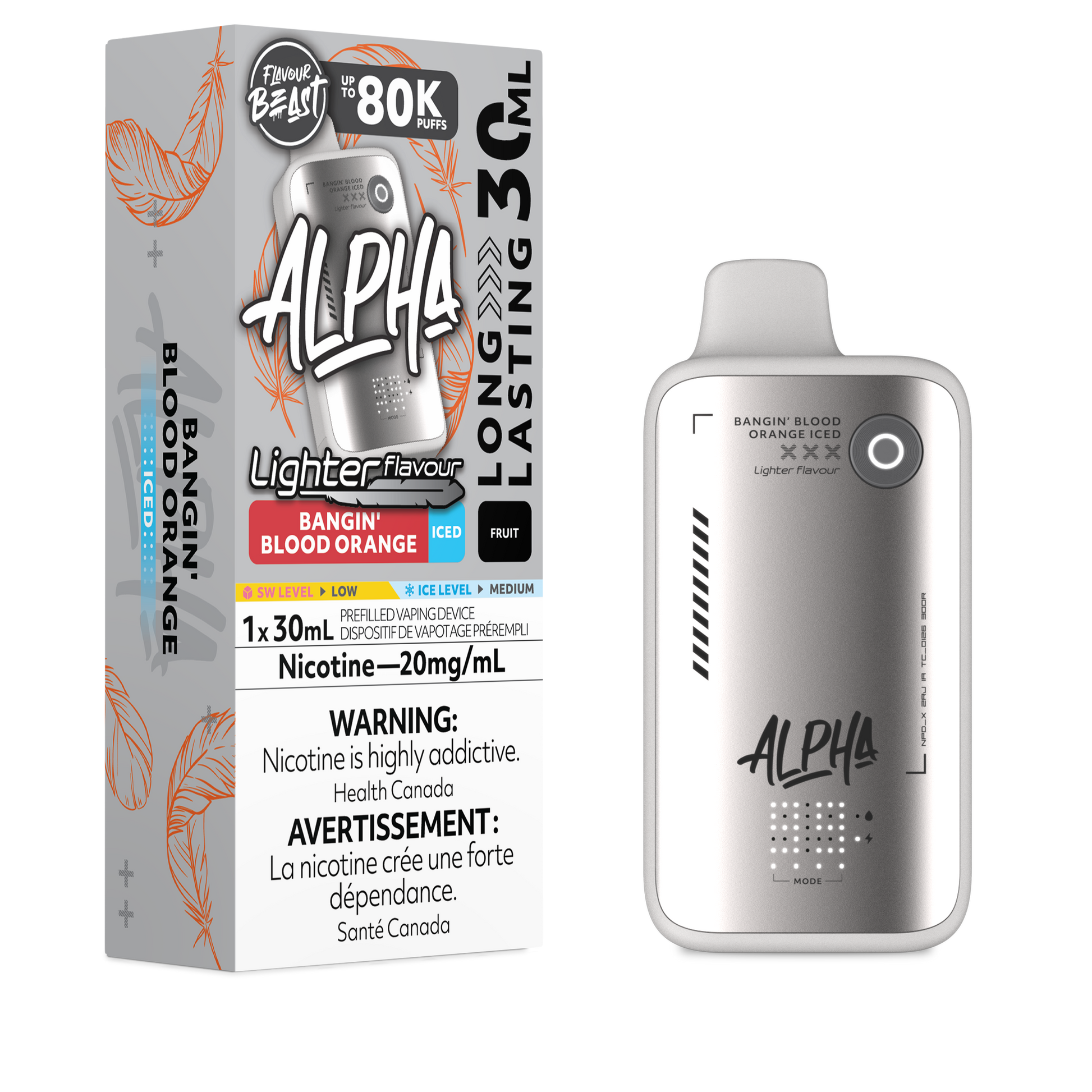 Flavour Beast Alpha 80K - L.S Bangin' Blood Orange Iced - Vapor Shoppe