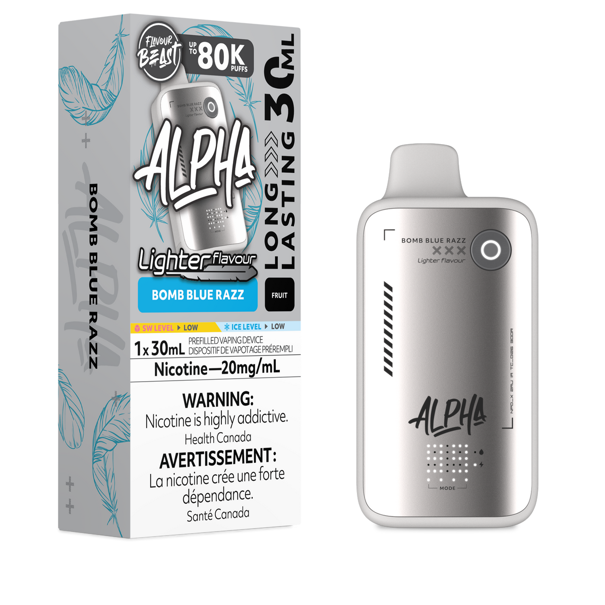 Flavour Beast Alpha 80K - L.S Bomb Blue Razz - Vapor Shoppe