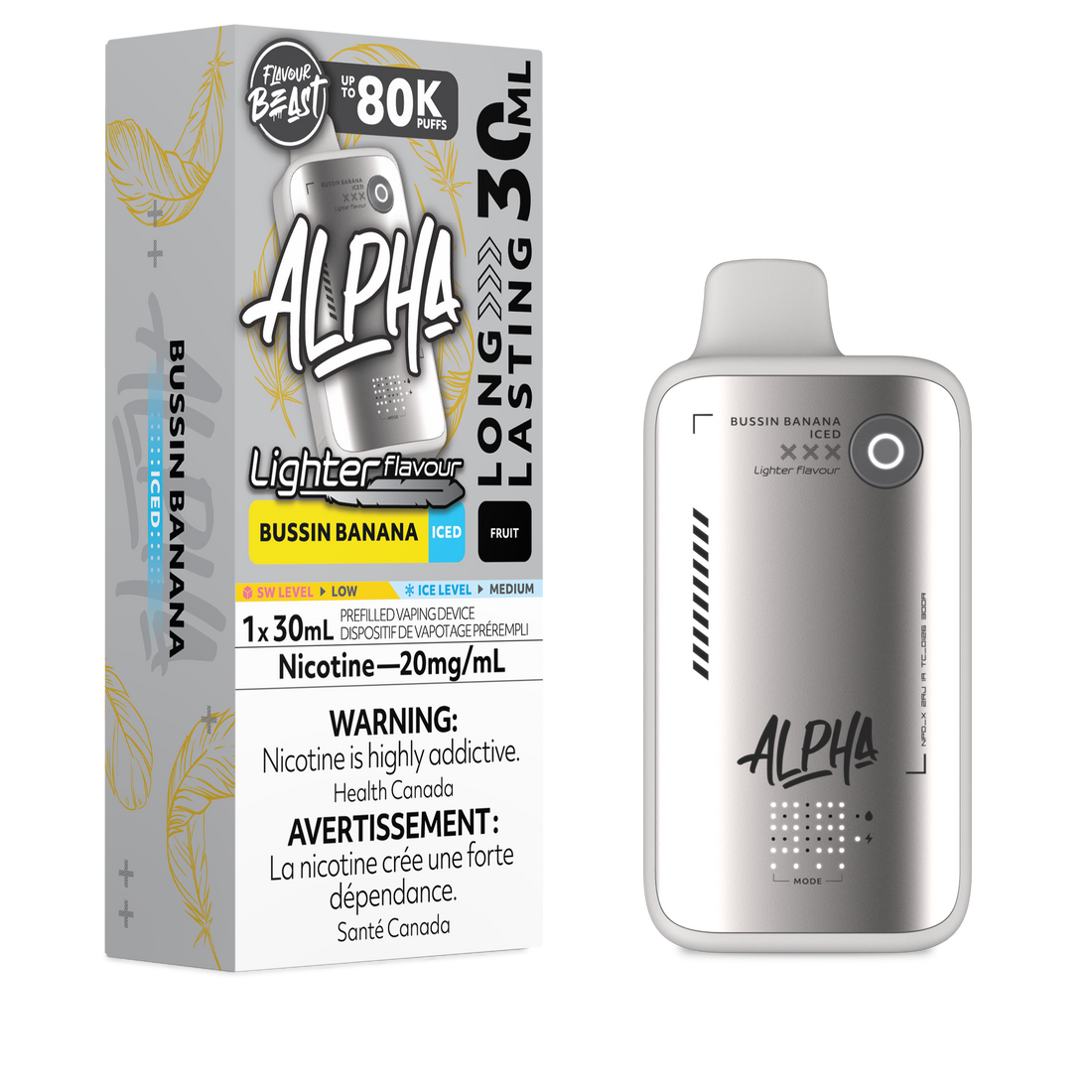 Flavour Beast Alpha 80K - L.S Bussin Banana Iced - Vapor Shoppe
