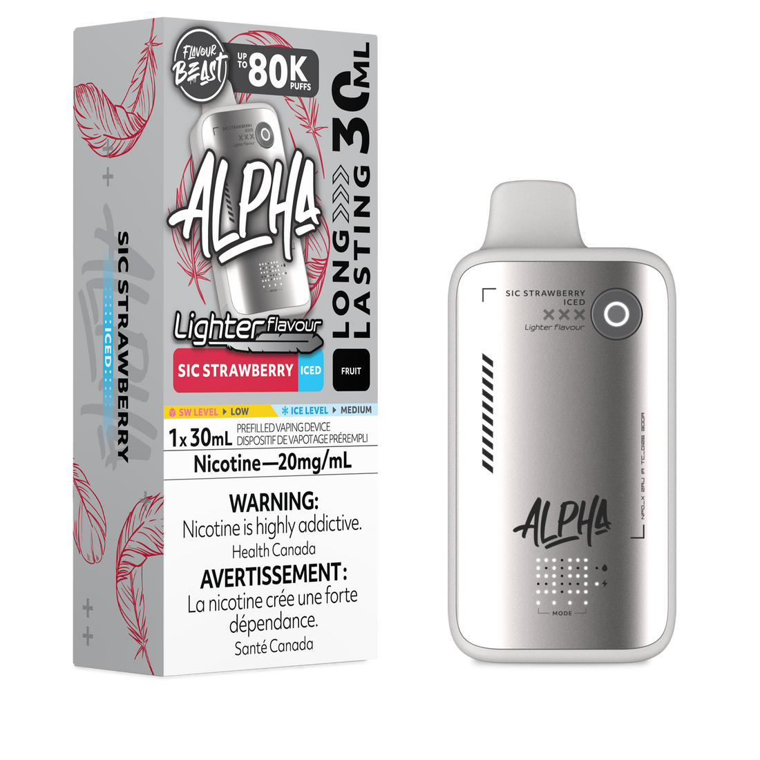 Flavour Beast Alpha 80K - L.S Sic Strawberry Iced - Vapor Shoppe