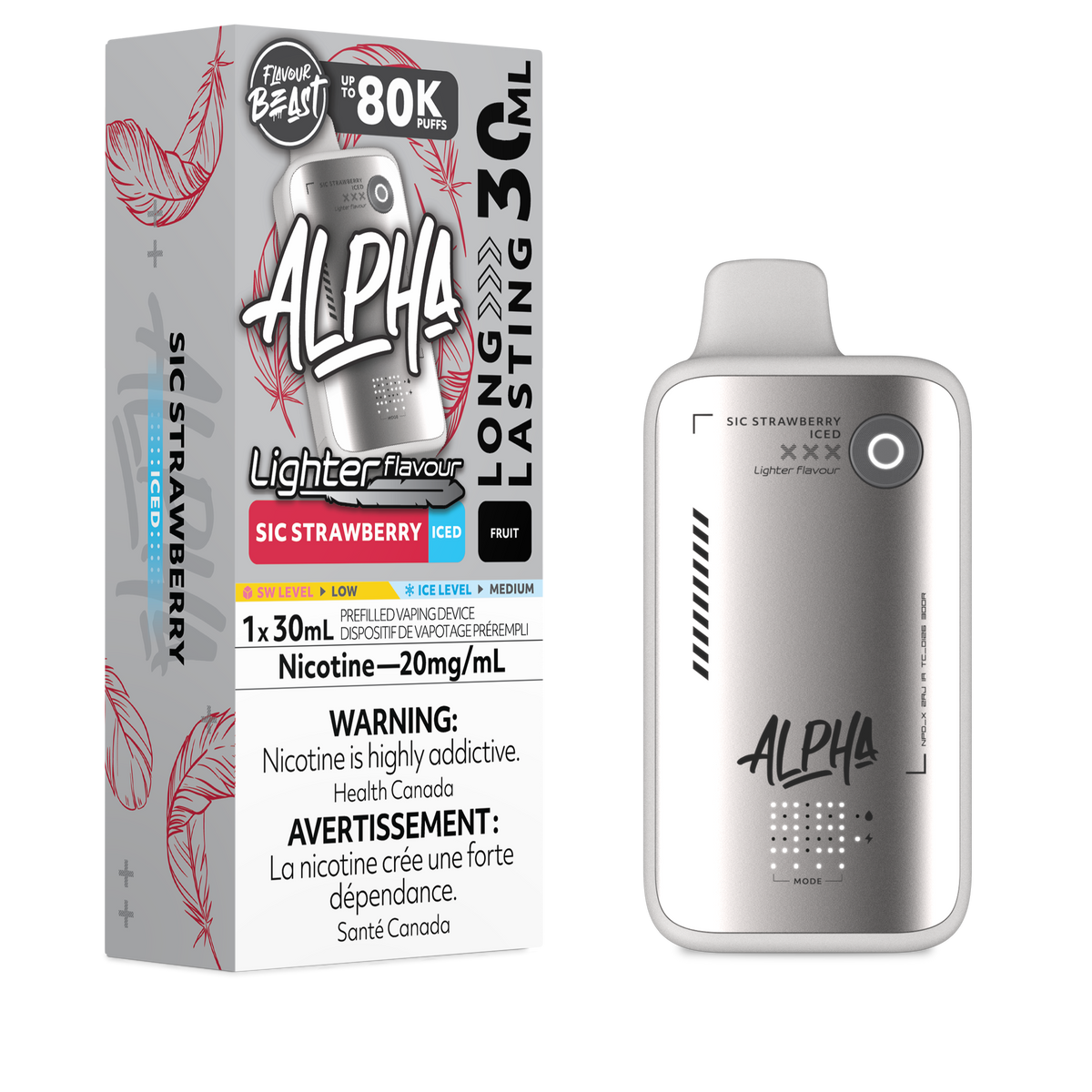 Flavour Beast Alpha 80K - L.S Sic Strawberry Iced - Vapor Shoppe