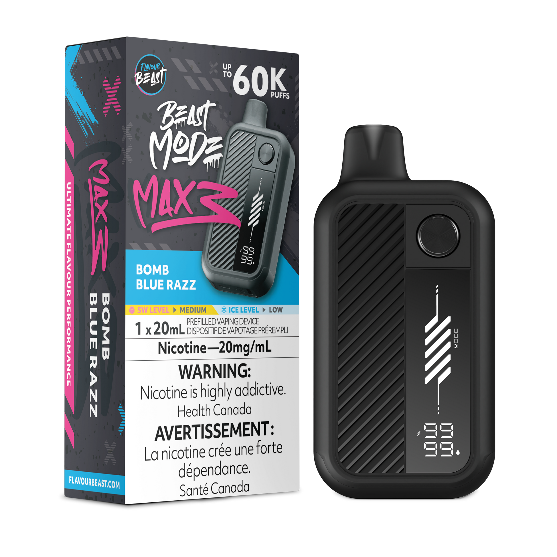 Flavour Beast BEASTMODE Max 3 - Bomb Blue Razz - Vapor Shoppe