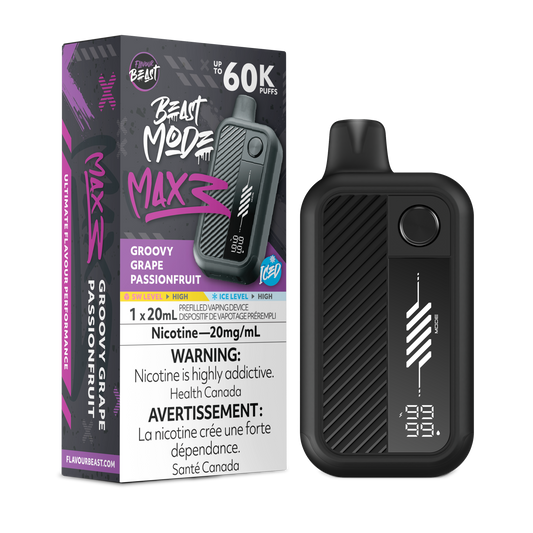 Flavour Beast BEASTMODE Max 3 - Groovy Grape Passionfruit Iced