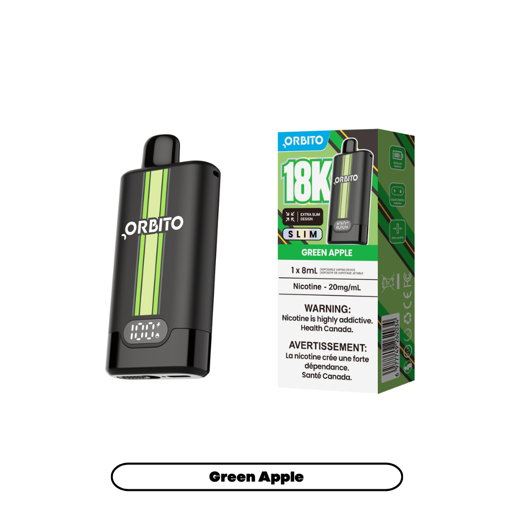 Orbito Slim 18K - Green Apple - Vapor Shoppe