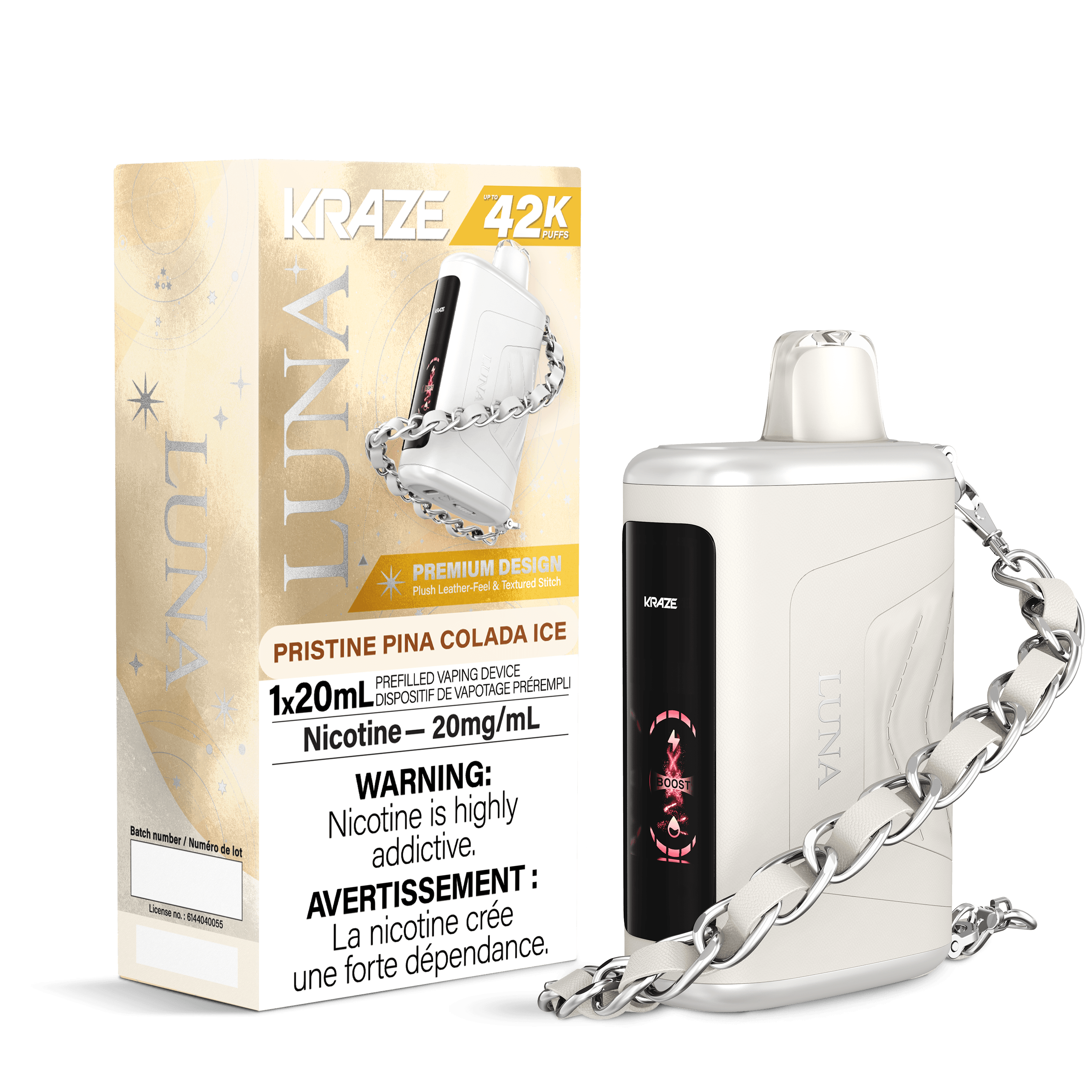 KRAZE Luna 42K Vapoteuse Jetable, 42000 Bouffes Vapor Shoppe KRAZE Luna 42K Vapoteuse Jetable, 42000 Bouffes Vapor Shoppe