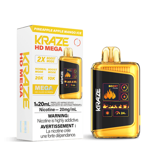 Kraze HD Mega - Glace à l'ananas, à la pomme et à la mangue