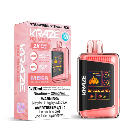 Kraze HD Mega - Fraise Swirl Glacé