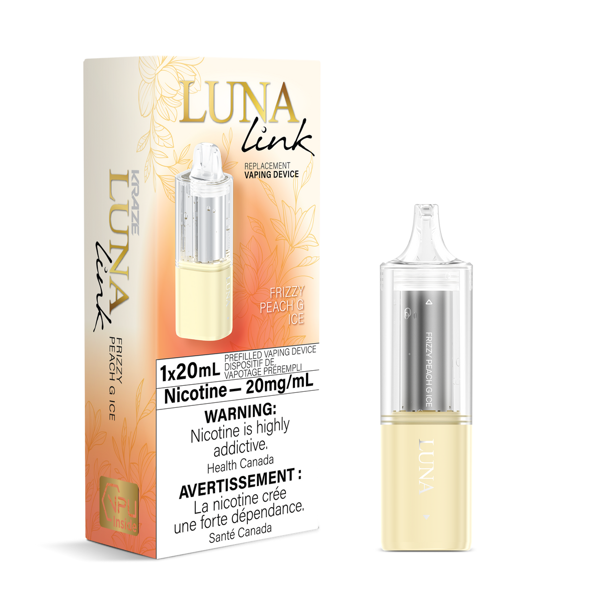 KRAZE Luna Link - Frizzy Peach G Ice - Vapor Shoppe