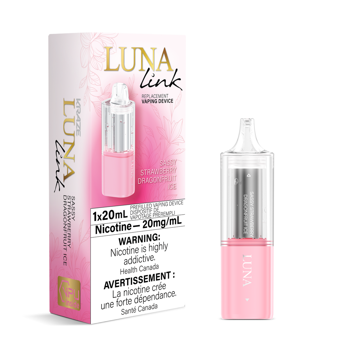 KRAZE Luna Link - Sassy Strawberry Dragonfruit Ice - Vapor Shoppe