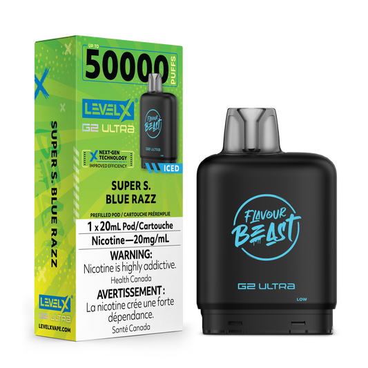 Level X G2 Ultra 50K - Super Sour Blue Razz Iced