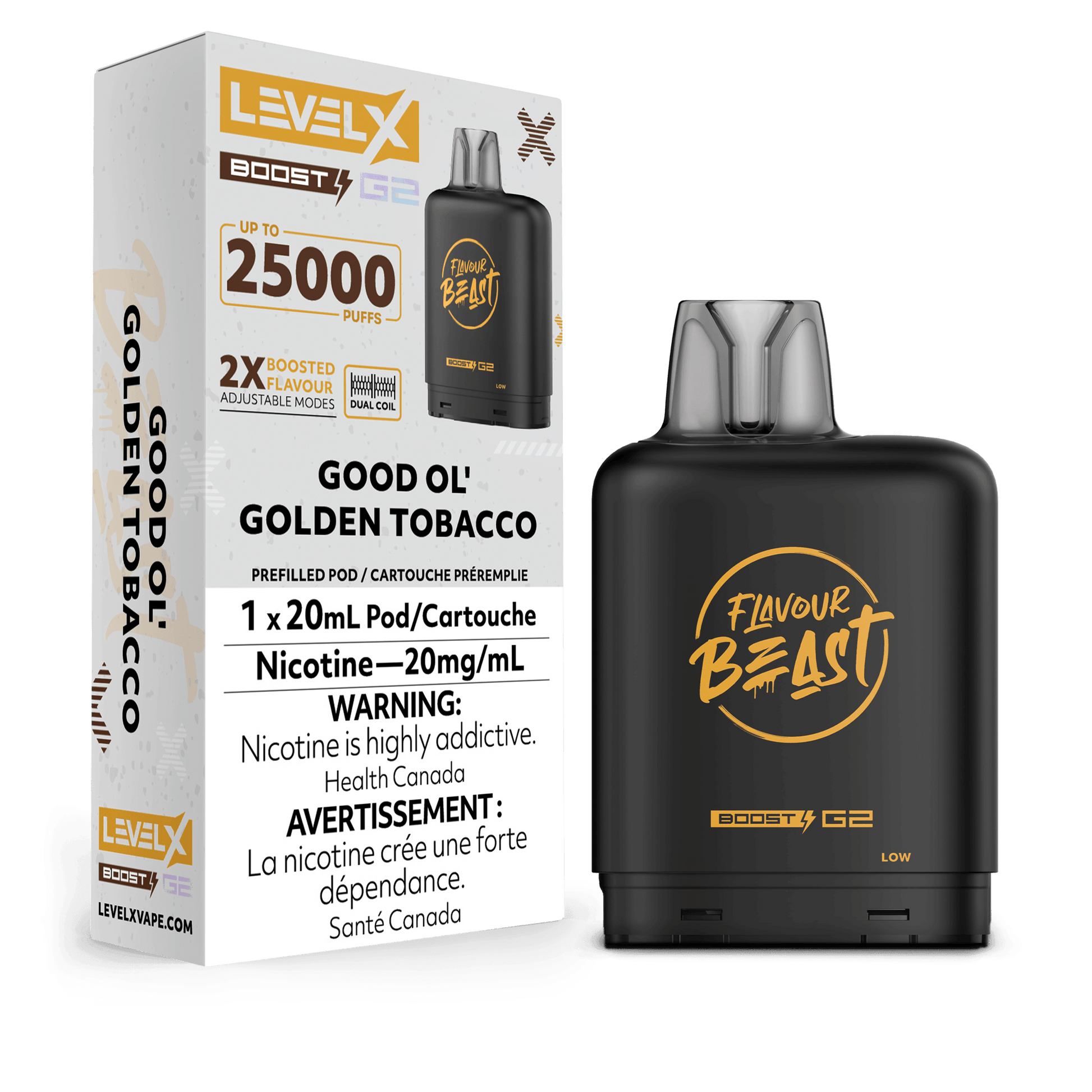 Saveur Beast Boost G2 de niveau X - Bon vieux tabac dor Vapor Shoppe Saveur Beast Boost G2 de niveau X - Bon vieux tabac dor Vapor Shoppe