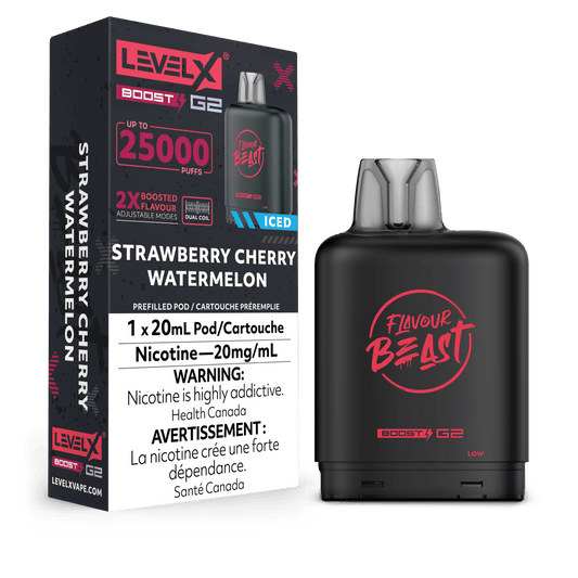 Level X Boost G2 25K Flavour Beast - Strawberry Cherry Watermelon Ice