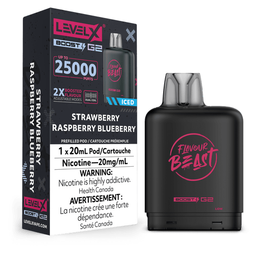 Level X Boost G2 25K Flavour Beast - Strawberry Raspberry Blueberry Ice