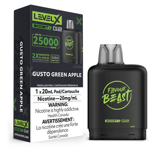 Level X Boost G2 25K Flavour Beast - Gusto Green Apple