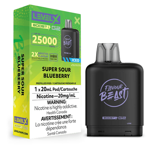 Level X Boost G2 25K Flavour Beast - Super Sour Blueberry Iced