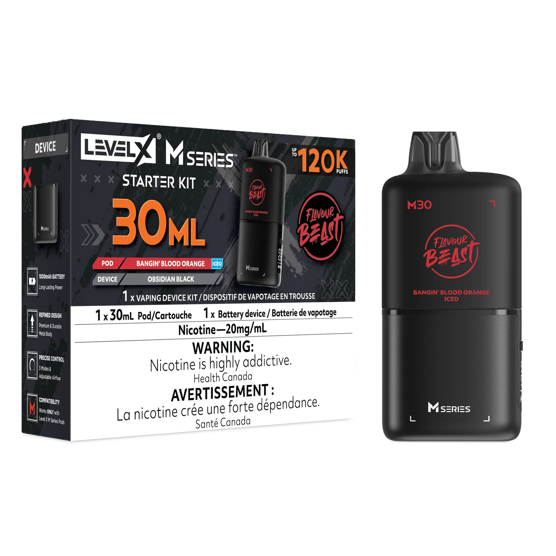 Level X M Series - Bangin' Blood Orange - Vapor Shoppe