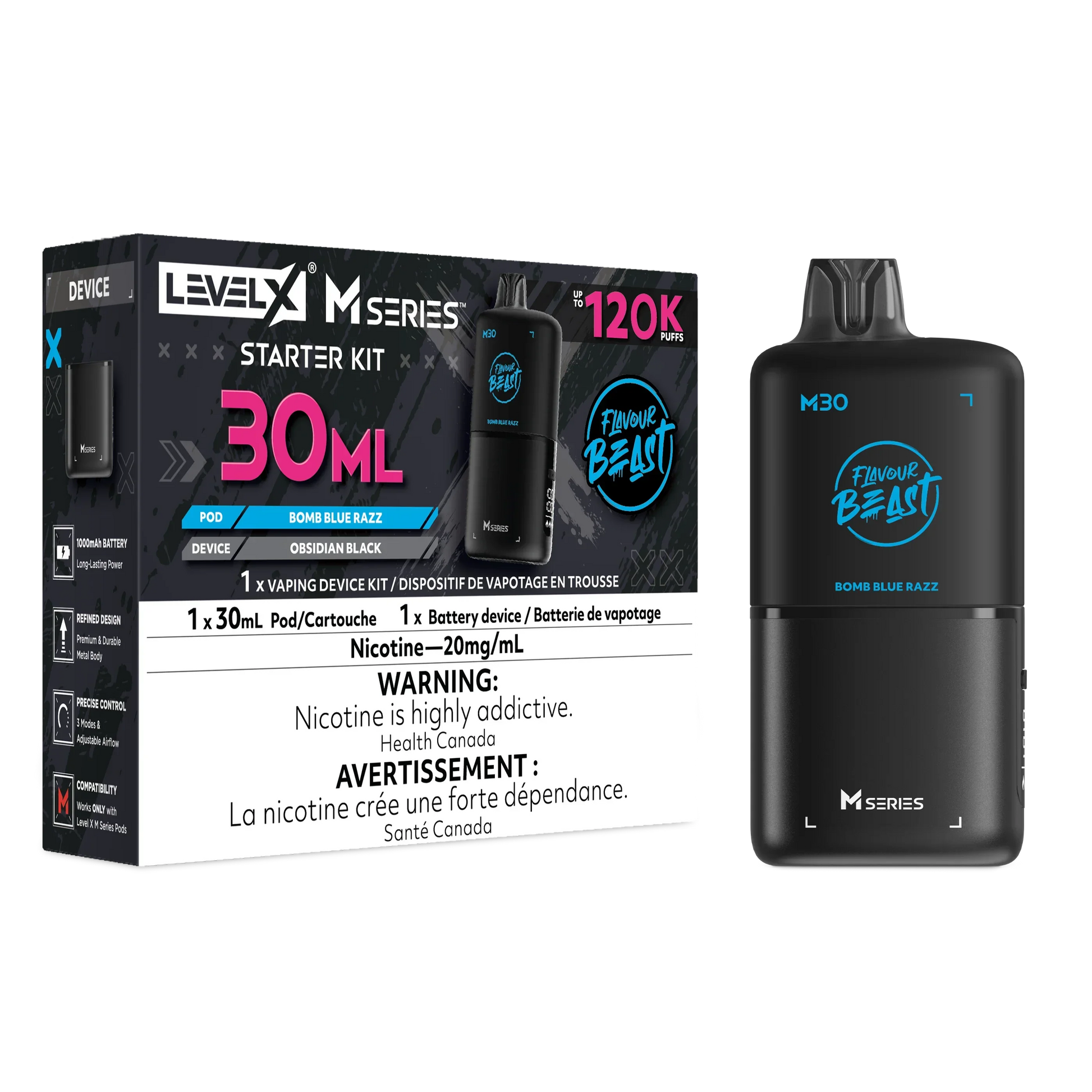 Level X M Series - Bomb Blue Razz - Vapor Shoppe