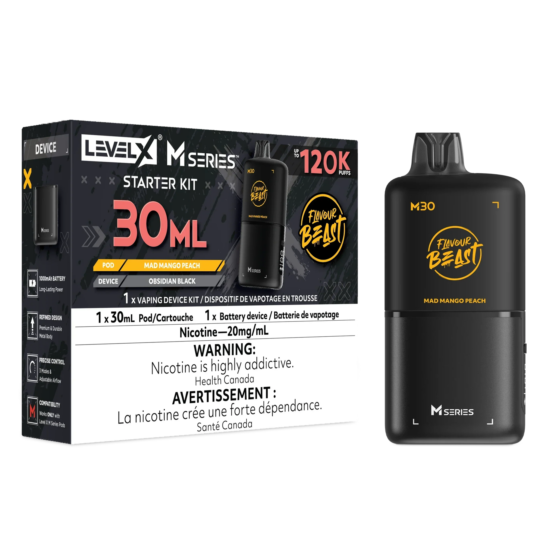 Level X M Series - Mad Mango Peach - Vapor Shoppe