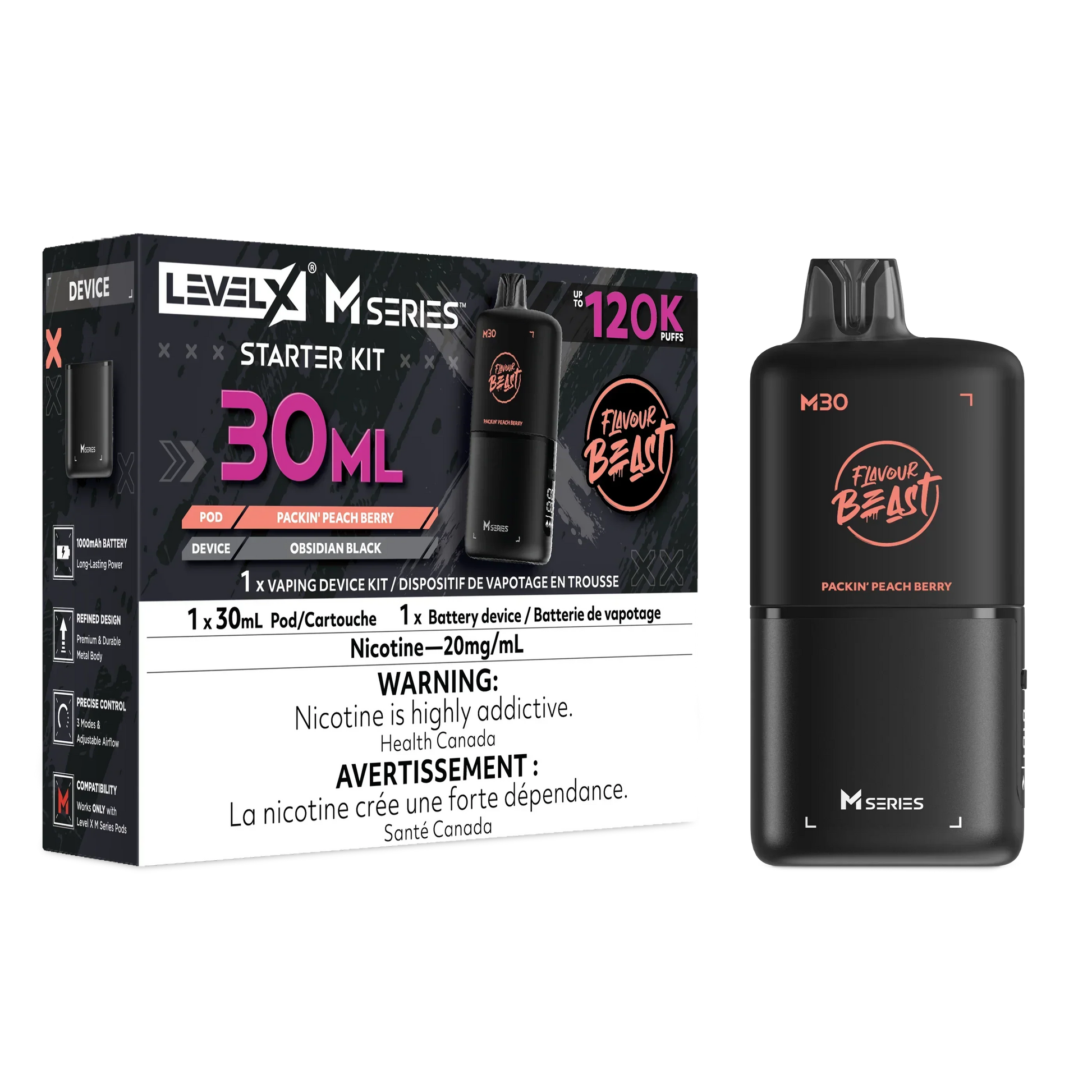 Level X M Series - Packin' Peach Berry - Vapor Shoppe