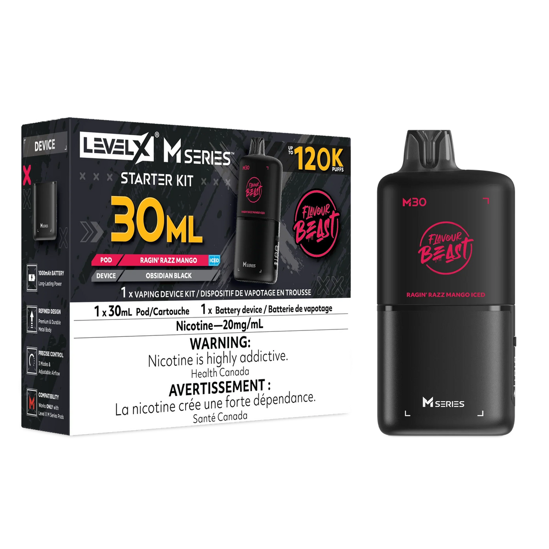 Level X M Series - Ragin' Razz Mango - Vapor Shoppe