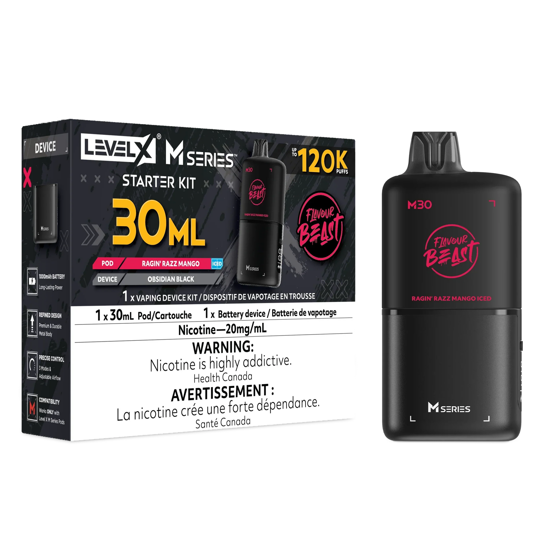Level X M Series - Ragin' Razz Mango - Vapor Shoppe