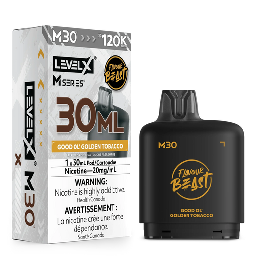 Level X M Series - Good Ol'Golden Tobacco - Vapor Shoppe