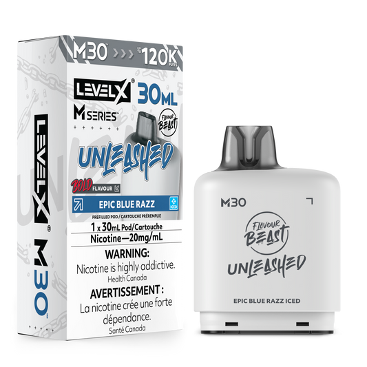 Level X M Series - Epic Blue Razz Iced Unleashed - Vapor Shoppe