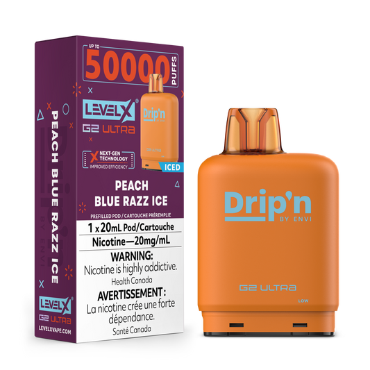 Level X G2 Ultra 50K Drip'N - Peach Blue Razz Ice