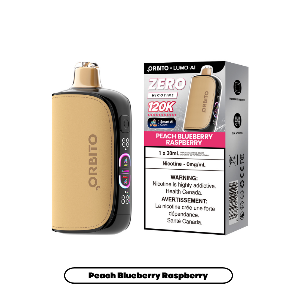 Orbito Lumo AI 120K 0MG - Peach Blueberry Raspberry - Vapor Shoppe