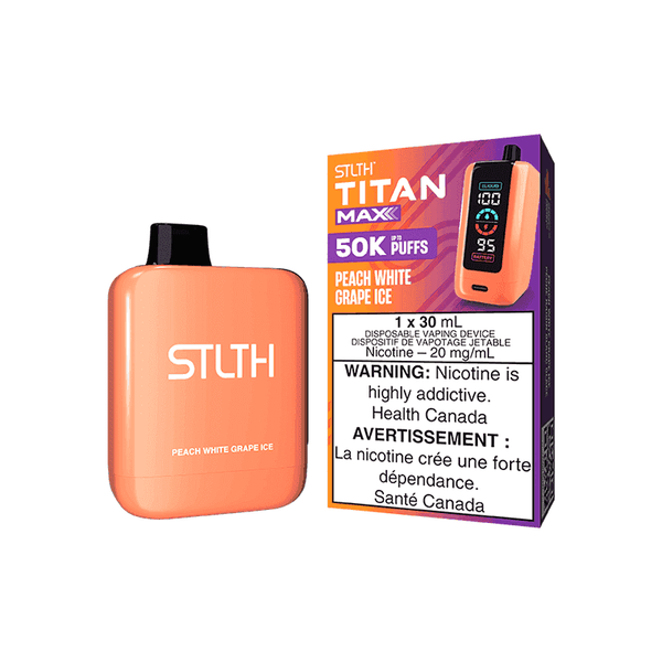 STLTH Titan Max 50K Peach White Grape Ice Disposable Vape, 30mL - Vapor Shoppe