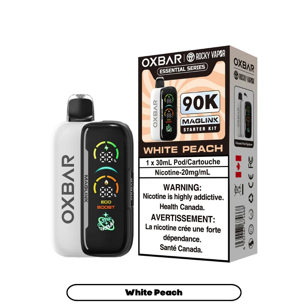 OXBAR Maglink White Peach Vape Pod, 30mL