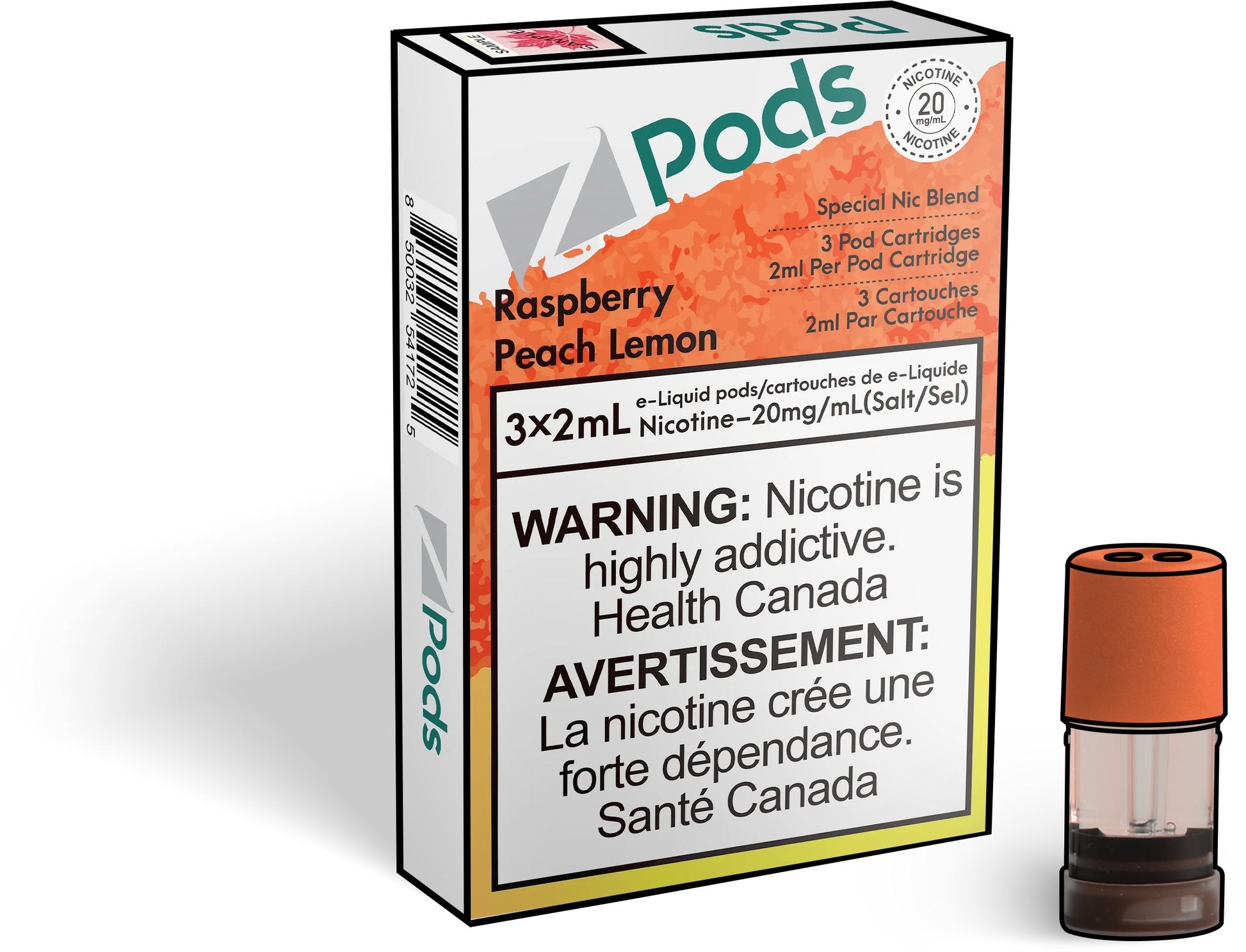 Z Pods - Raspberry Peach Lemon 20mg - Vapor Shoppe