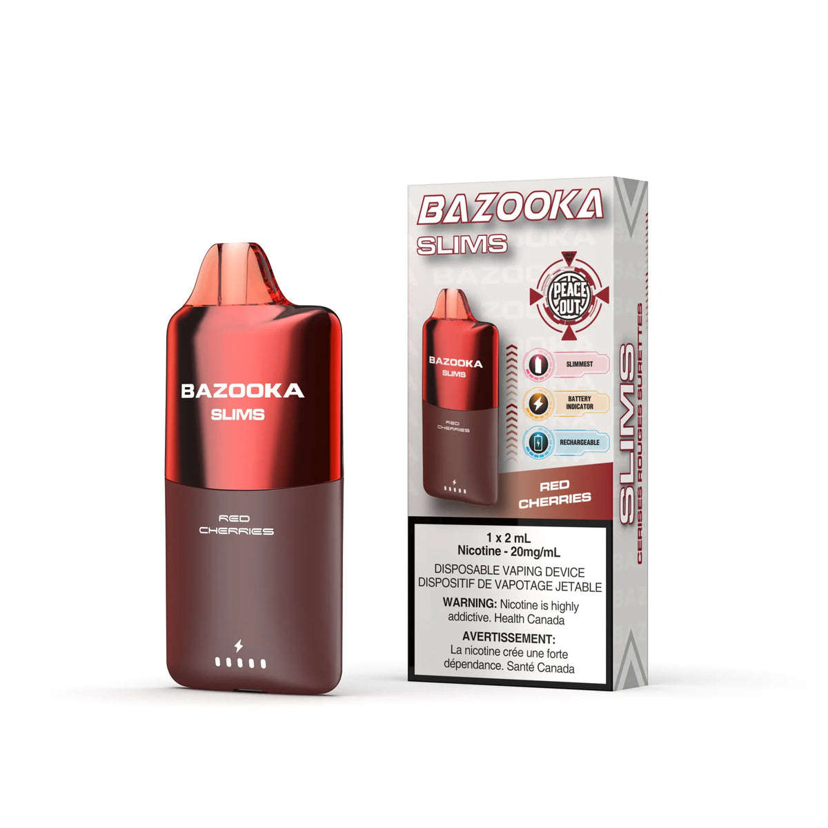Bazooka Slims 4K - Red Cherries - Vapor Shoppe
