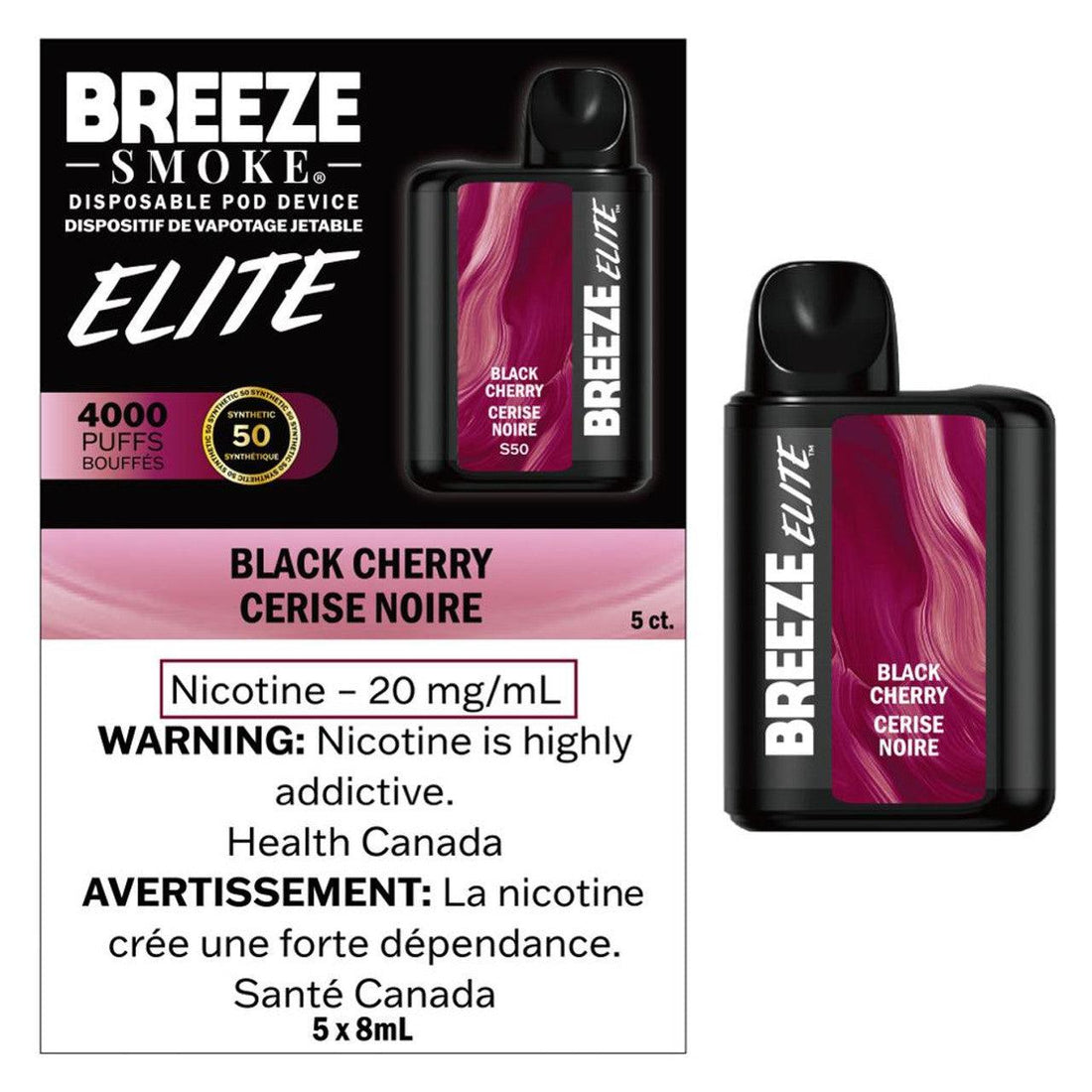 Breeze Elite 4000 - Black Cherry - Vapor Shoppe