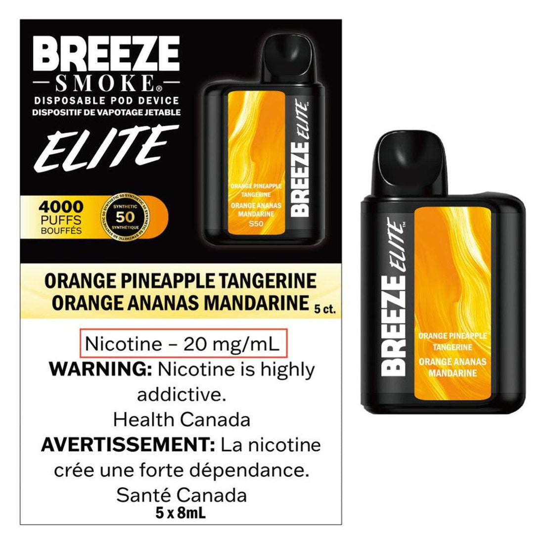 Breeze Elite 4000 - Orange Pineapple Tangerine - Vapor Shoppe