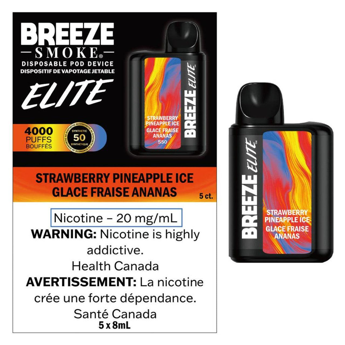 Breeze Elite 4000 - Strawberry Pineapple Ice - Vapor Shoppe