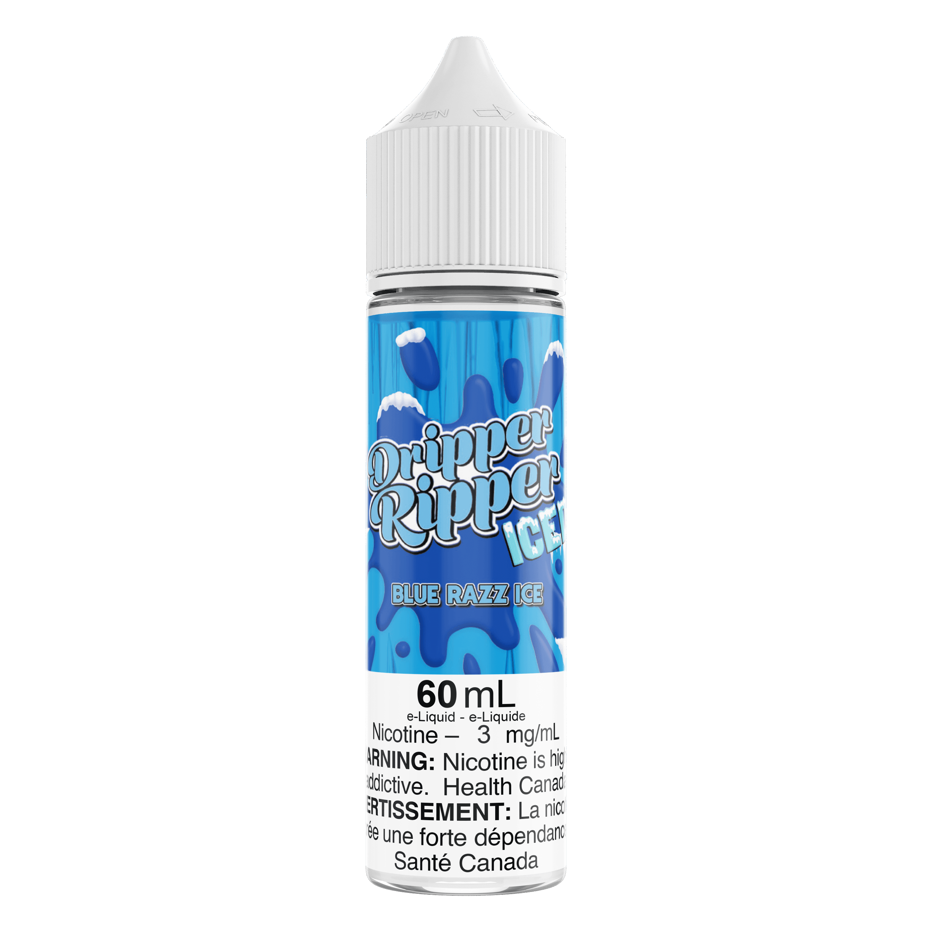 Dripper Ripper Blue Razz Ice Freebase Juice - Vapor Shoppe