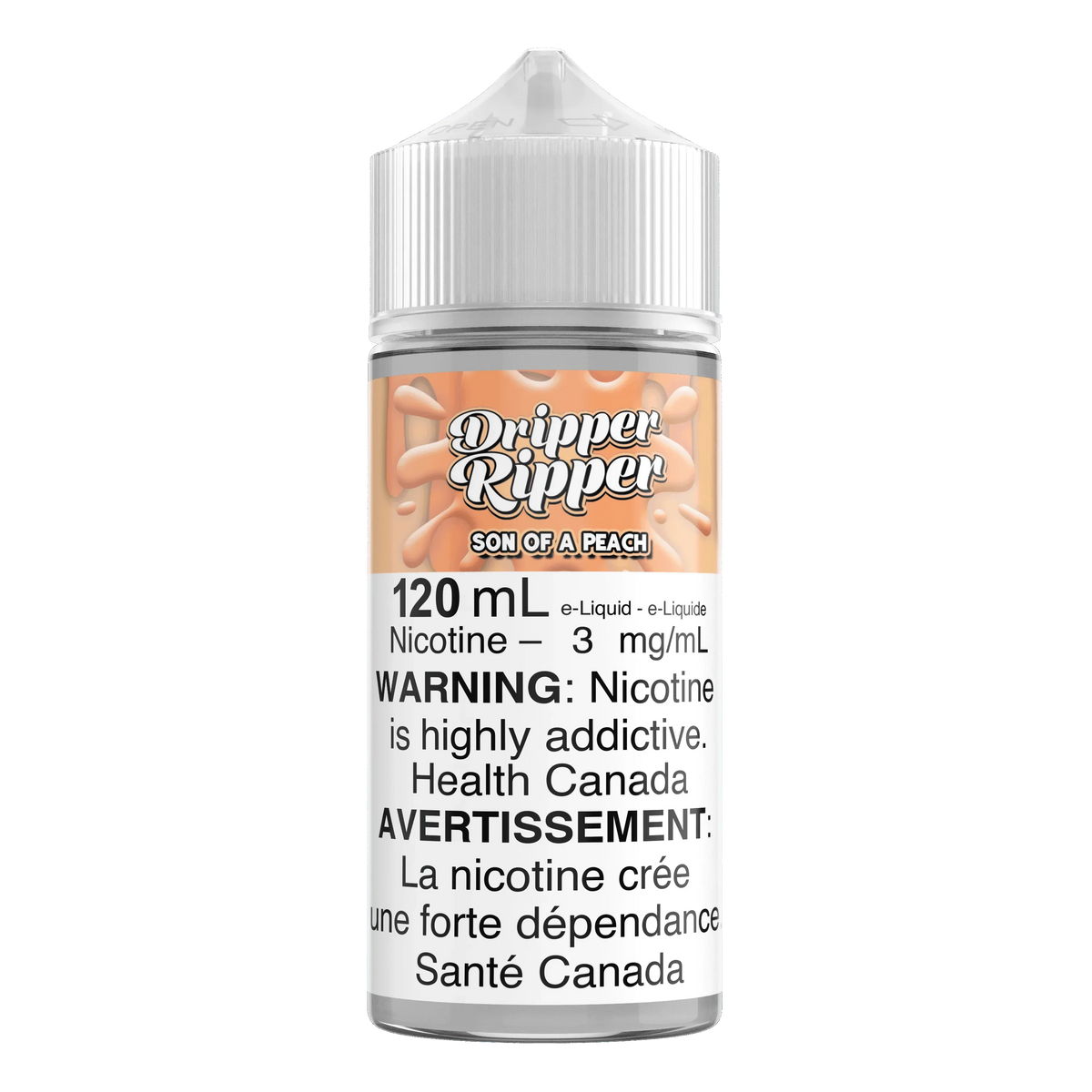 Yard Ripper Peach Dripper Ripper Son of a Peach Freebase Juice - Vapor Shoppe