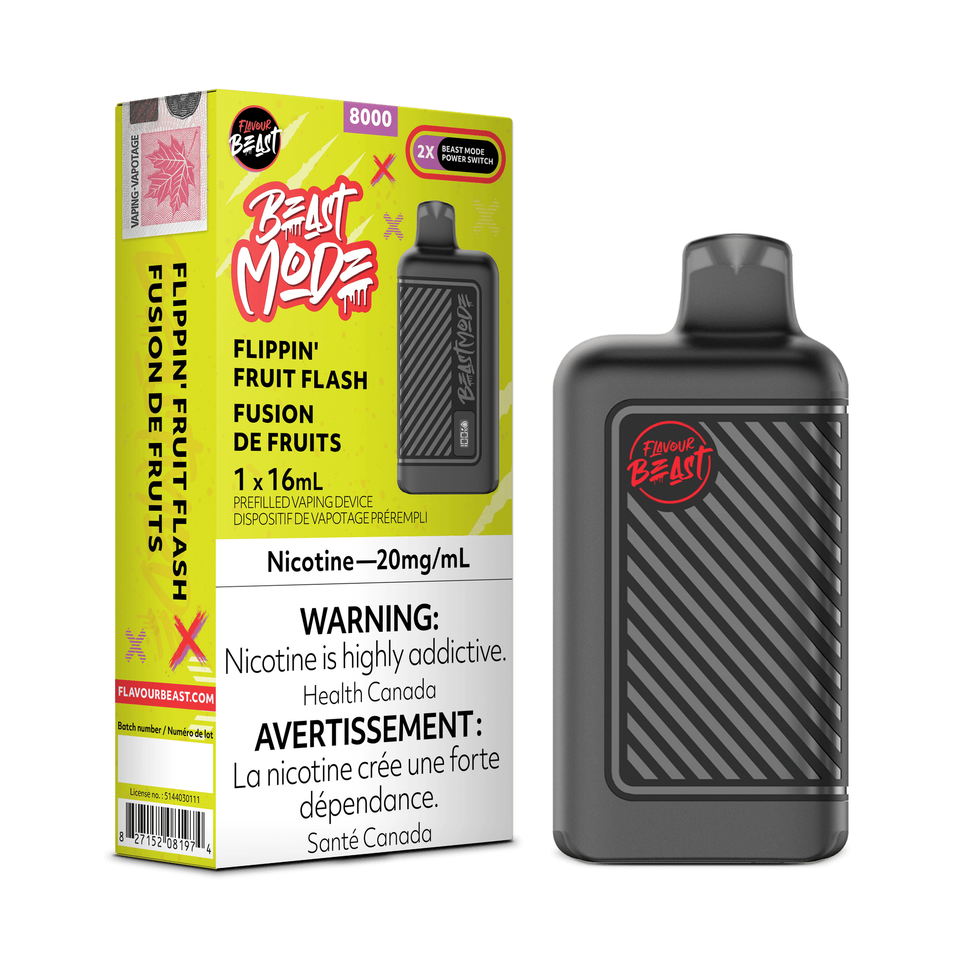 Flavour Beast BEASTMODE Flippin' Fruit Flash Disposable Vape, 16mL - Vapor Shoppe Flavour Beast BEASTMODE Flippin' Fruit Flash Disposable Vape, 16mL - Vapor Shoppe