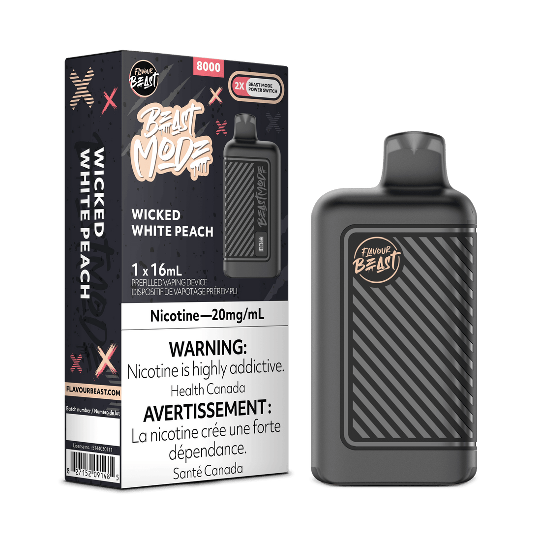 Flavour Beast BEASTMODE - Wicked White Peach - Vapor Shoppe