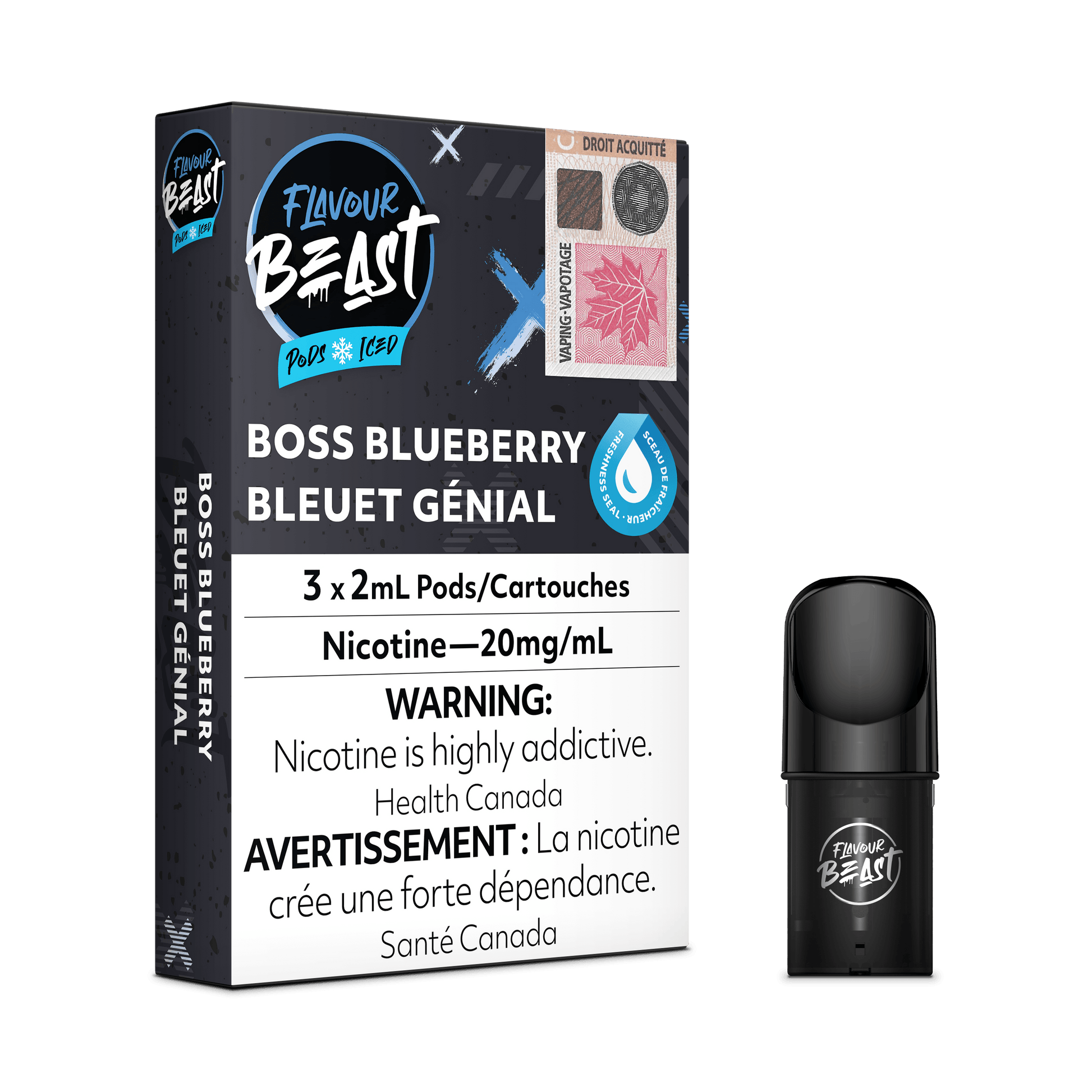 Flavour Beast Pods - Boss Blueberry Iced - Vapor Shoppe