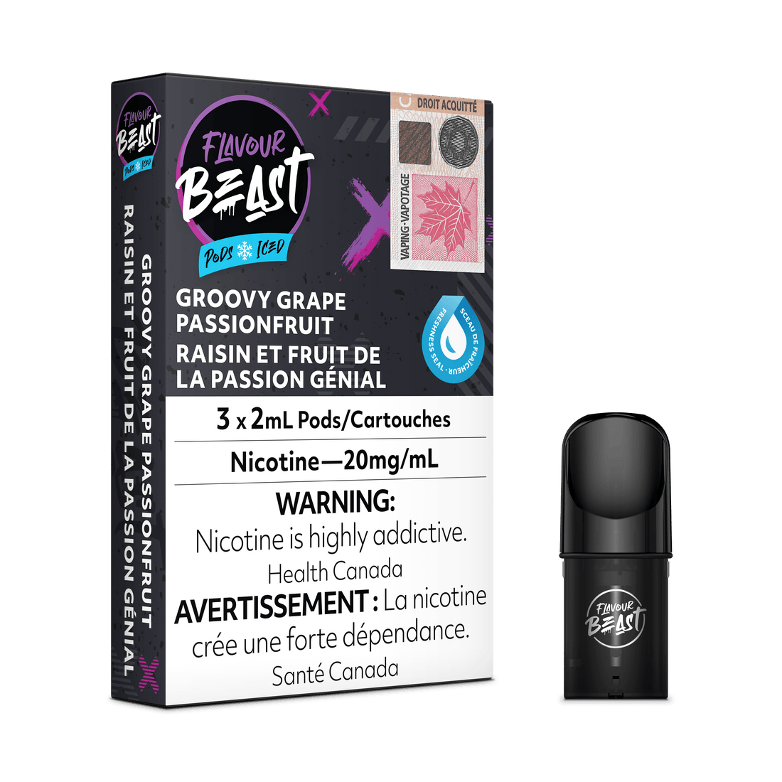 Flavour Beast Pods - Groovy Grape Passionfruit Iced - Vapor Shoppe