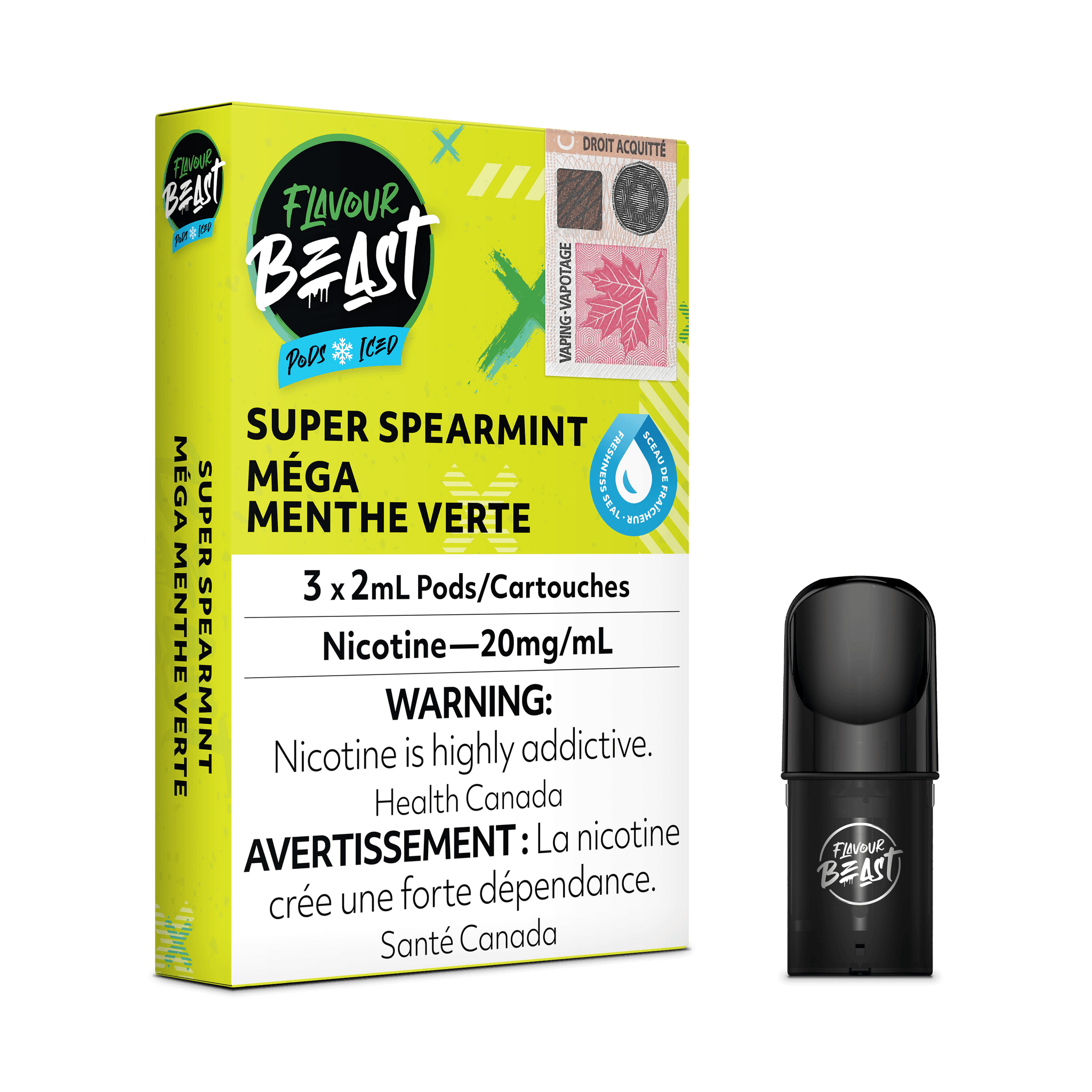 Flavour Beast Pods - Super Spearmint Iced - Vapor Shoppe