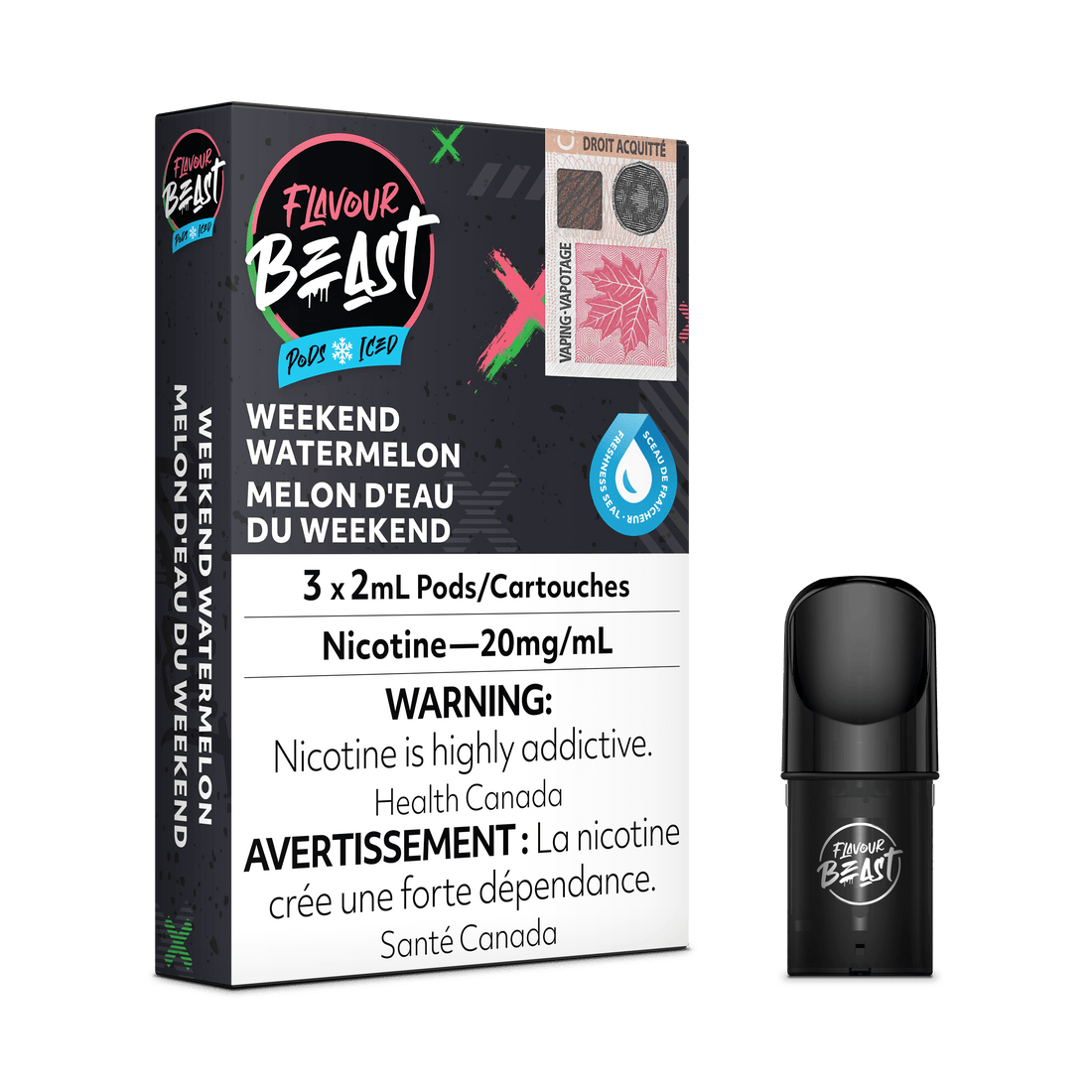 Flavour Beast Pods - Weekend Watermelon Iced - Vapor Shoppe