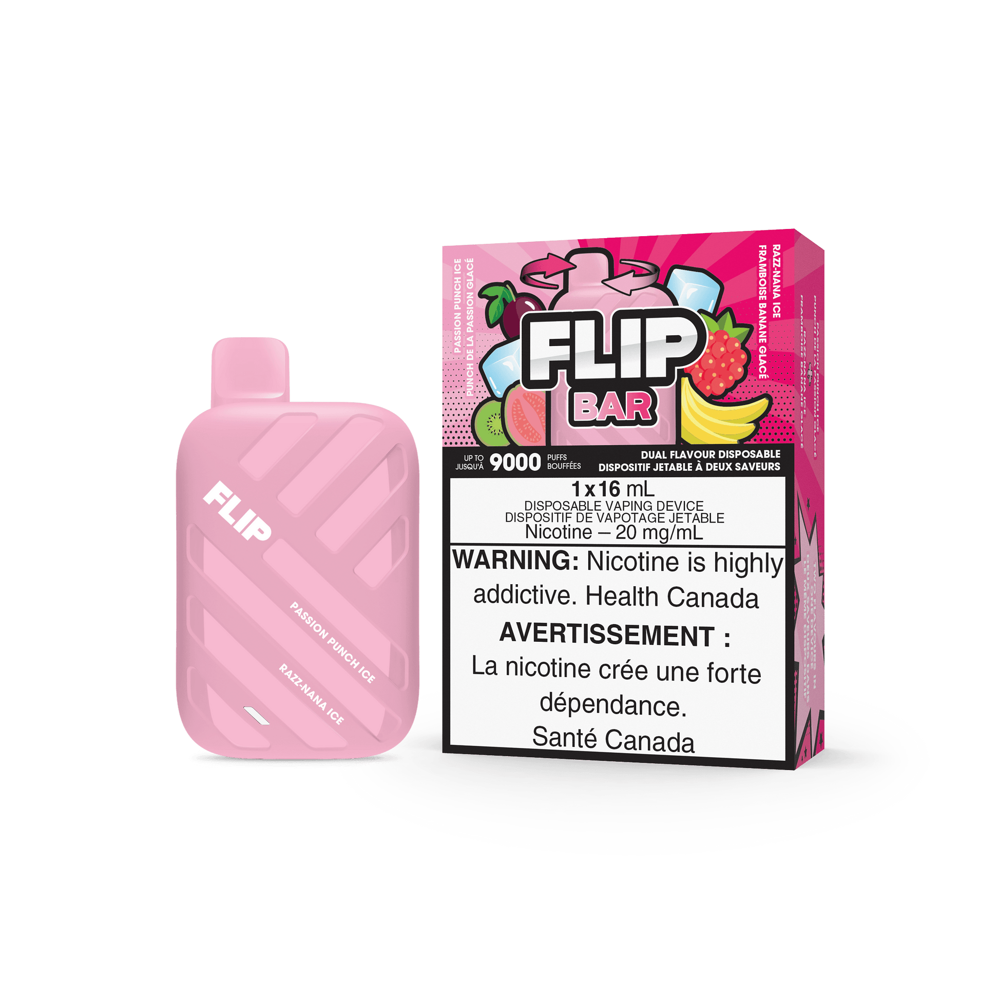 Flip Bar 2-in-1 - Passion Punch Ice & Razz Nana Ice - Vapor Shoppe